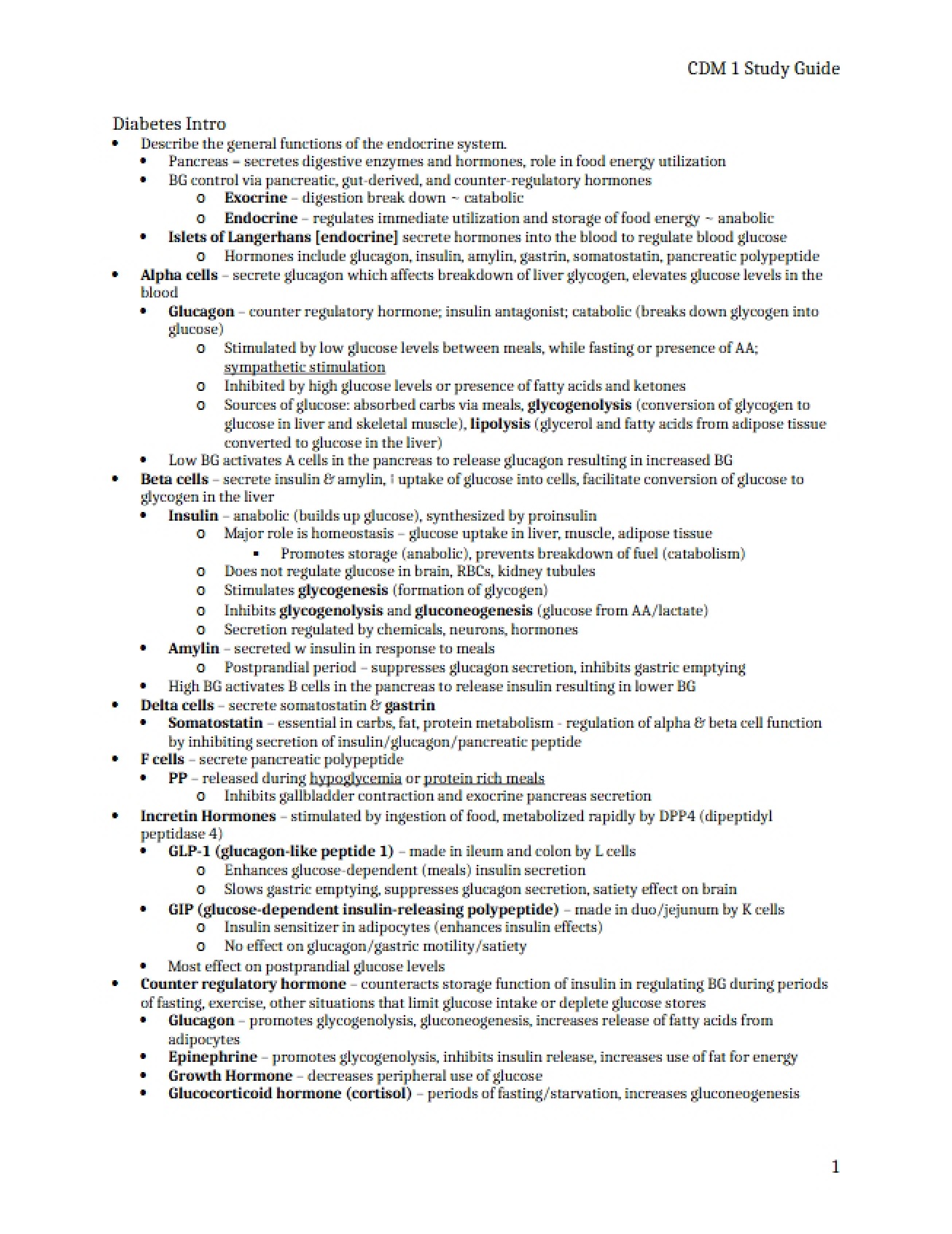 CDM 1 Study Material