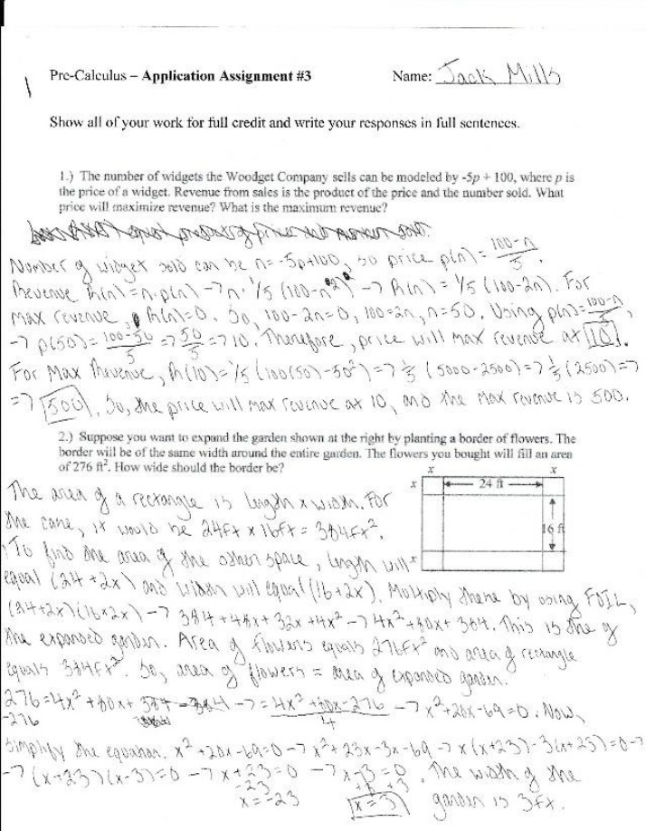 Assignment 3 - Pre-Calculus Application