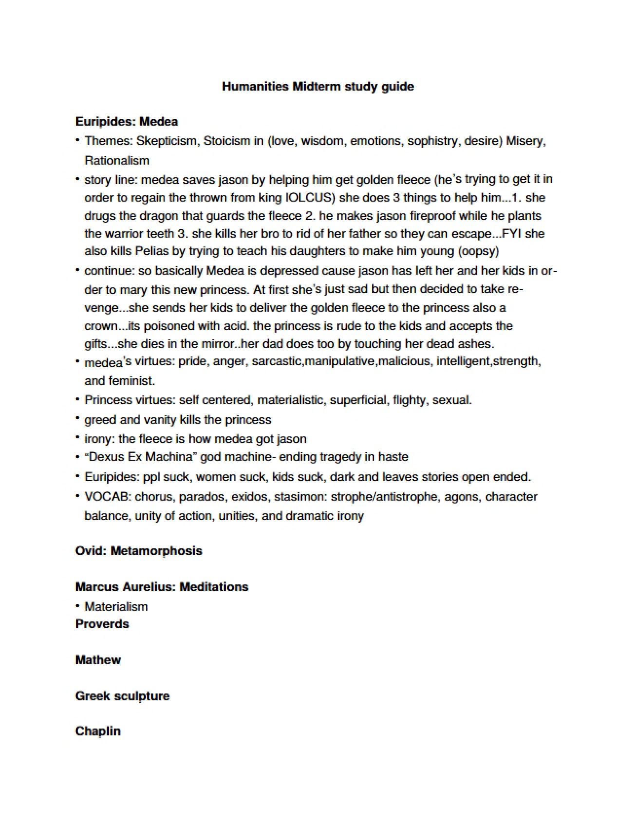 Guide for Midterm Study - Part 1