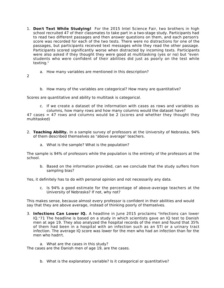 Impact of Incoming Texts While Studying - Performance and Insomnia