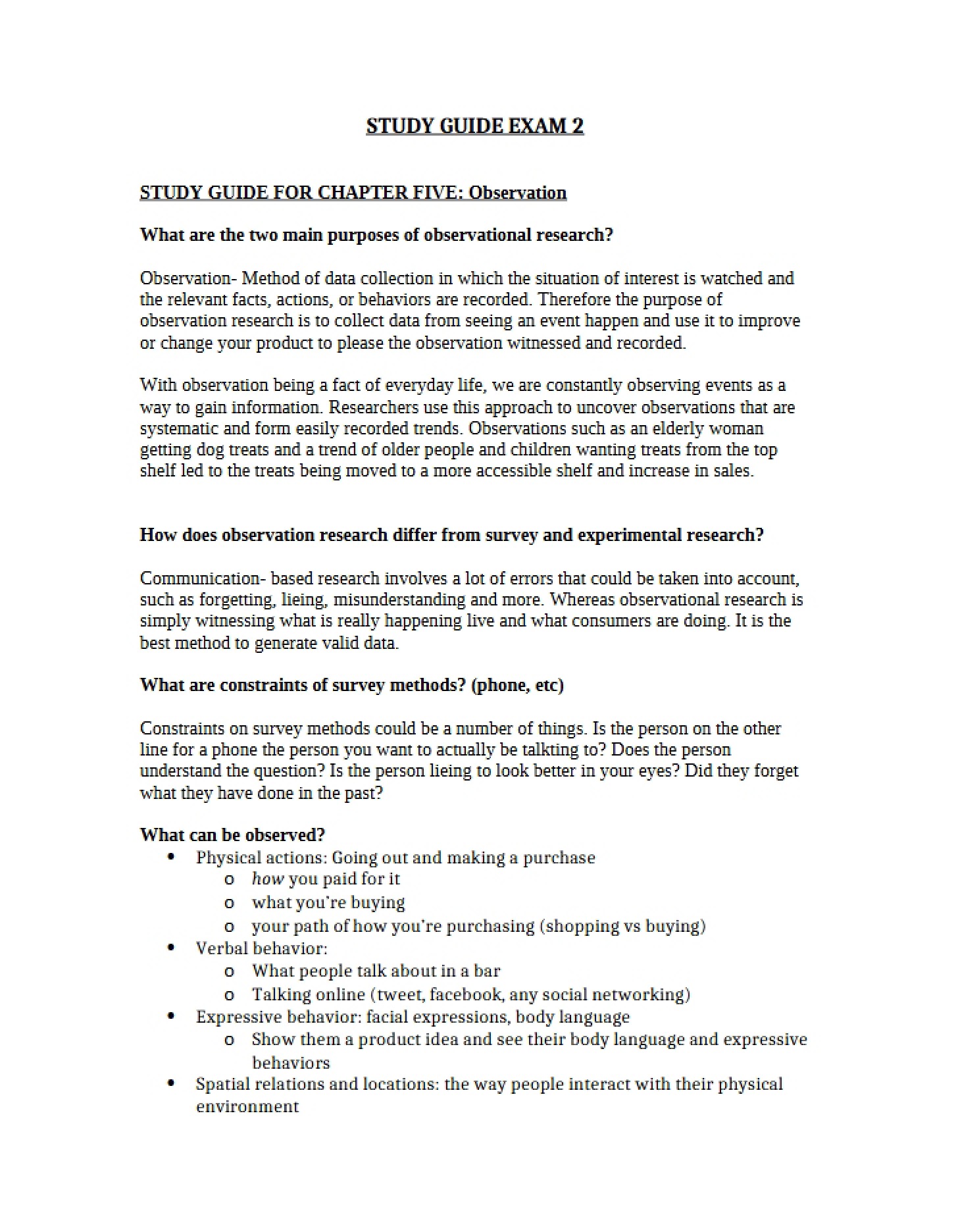 Guide for Test 2