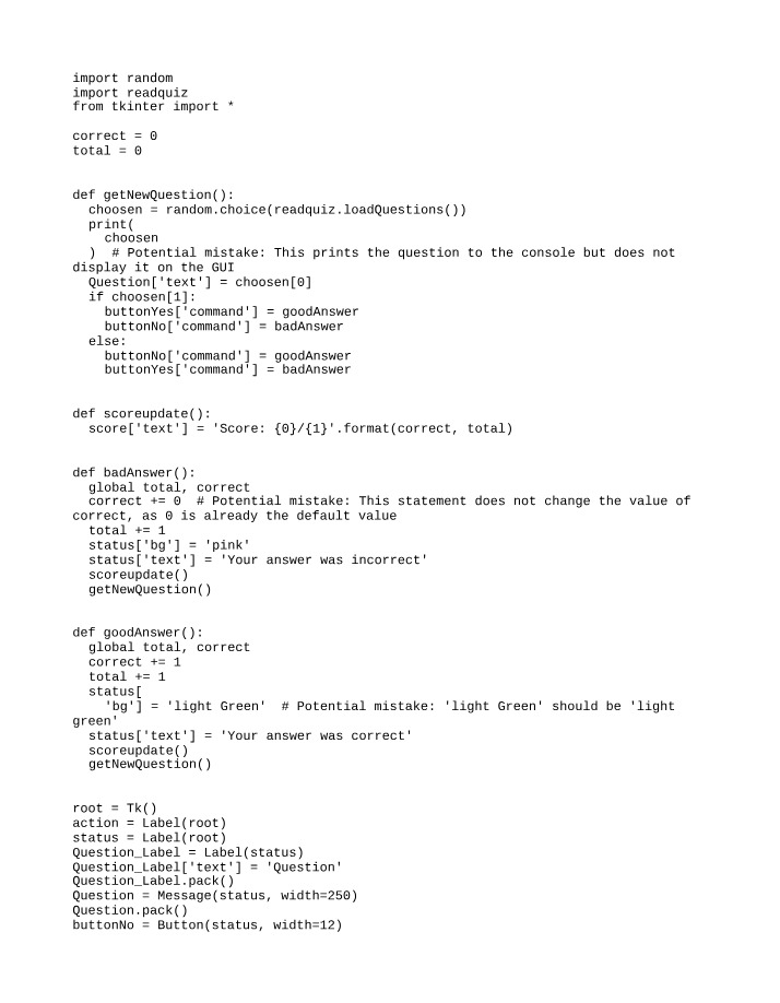 CSCI 133.00 Test 8