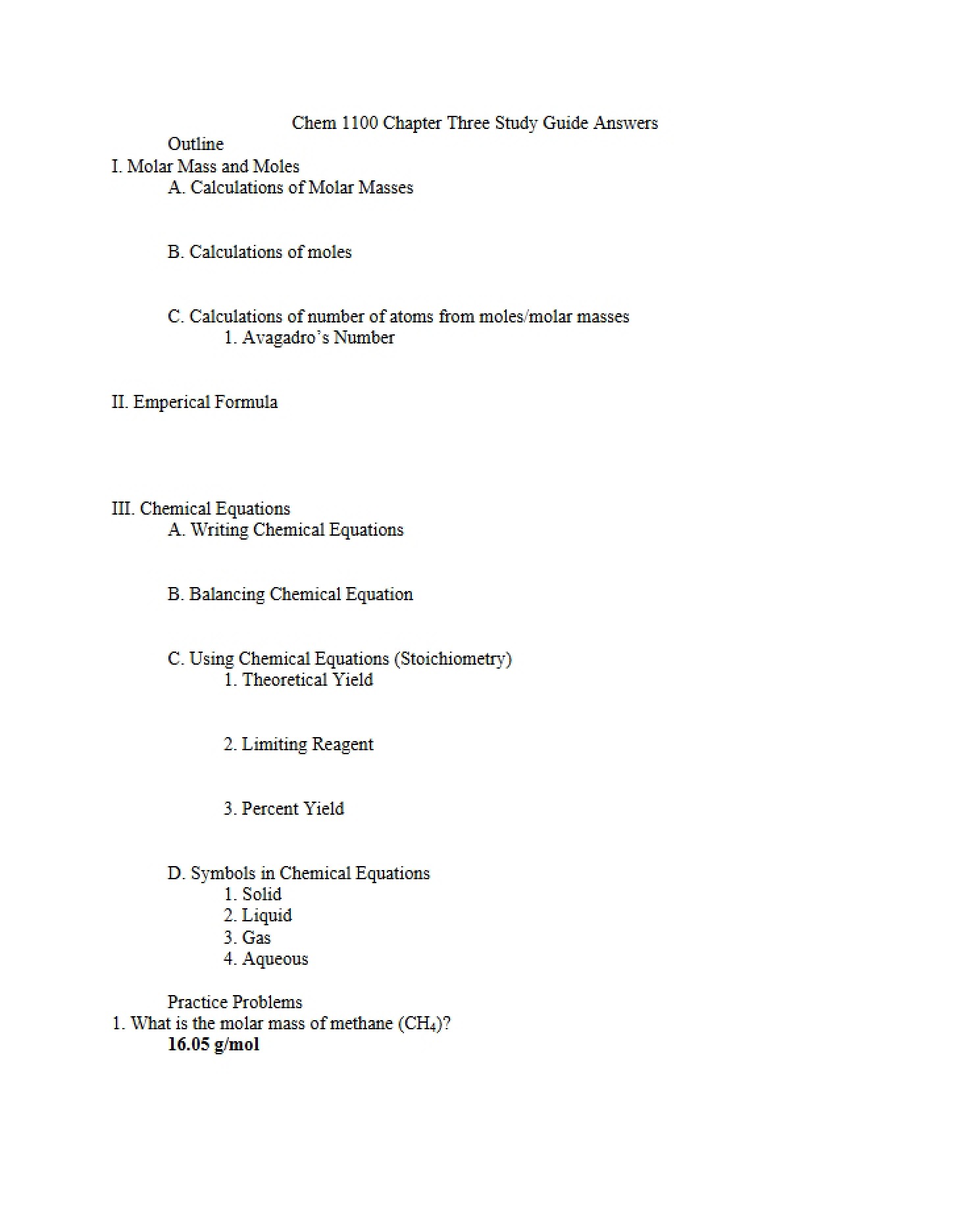 Review for Final Examination