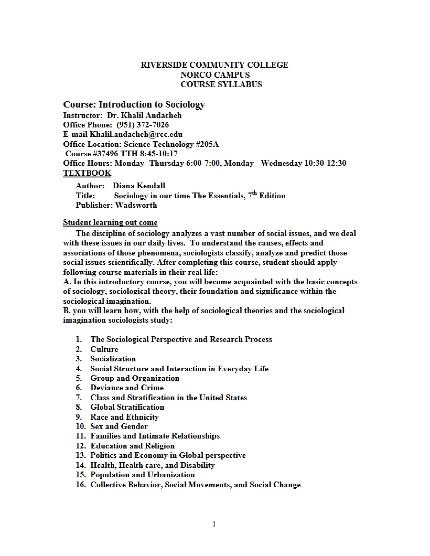 Sociology Syllabus (2)