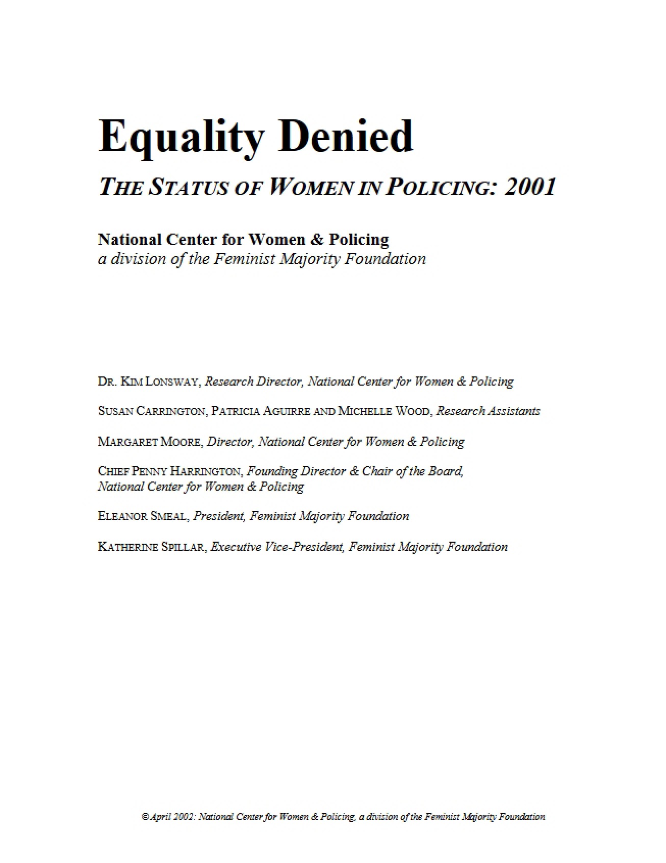 Policing Women's Status