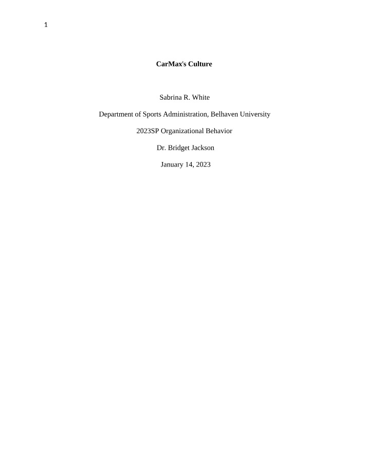 CarMax Culture - Enhancing Business Success