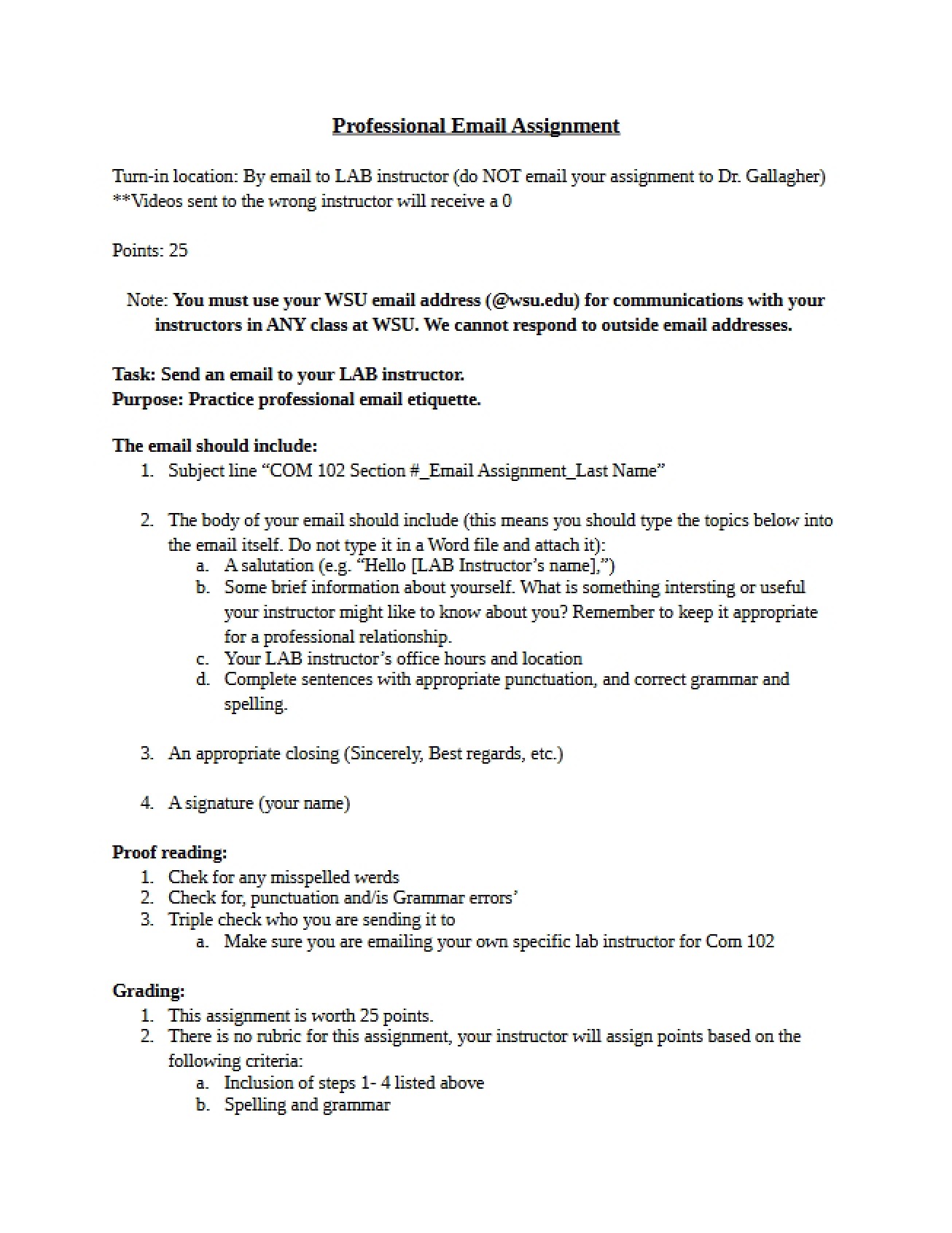 Assignment on Email