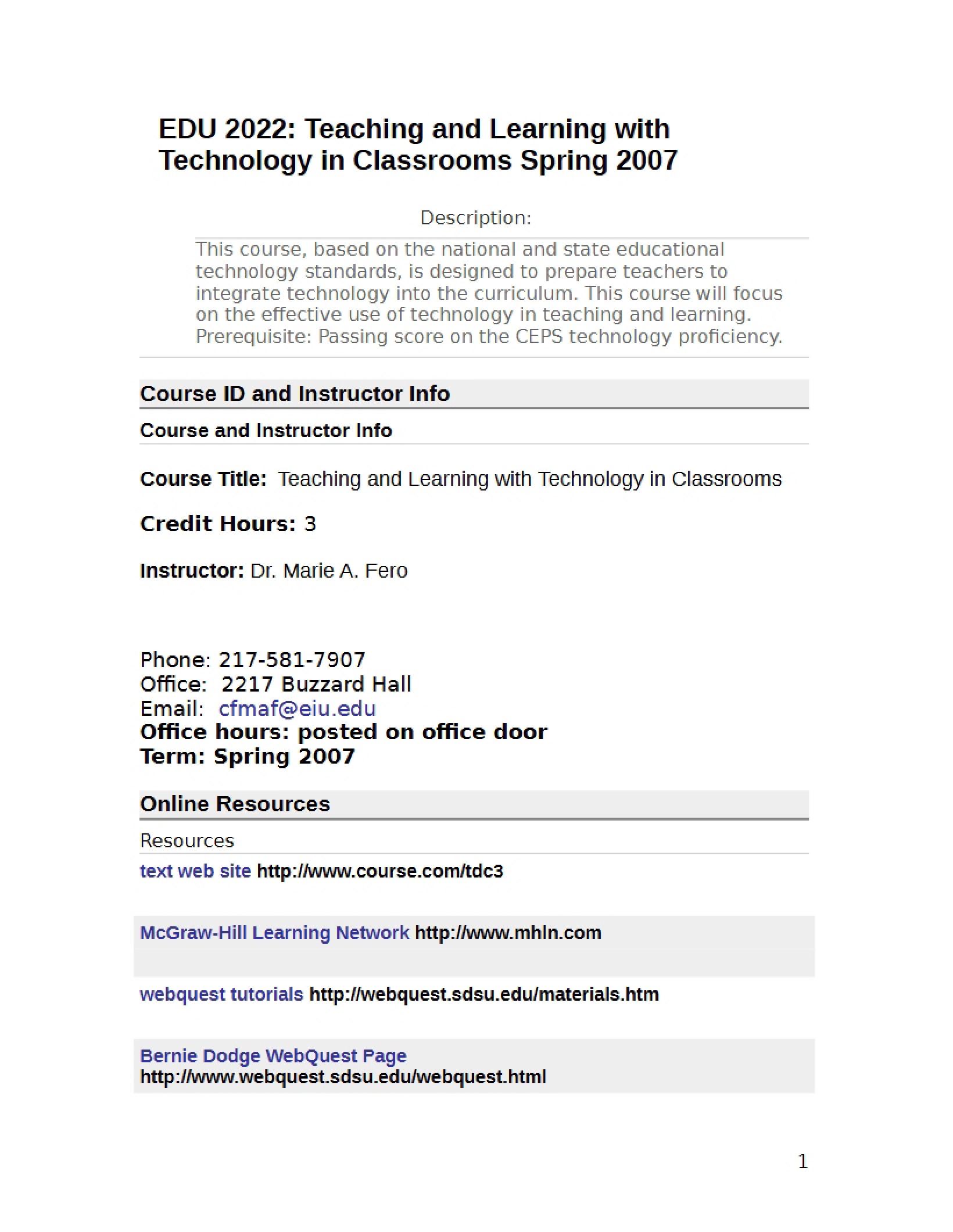 Syllabus - 14 Pages