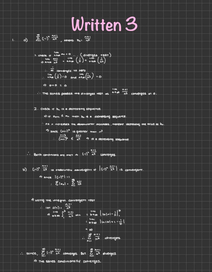 Written Calculus Assignment 3
