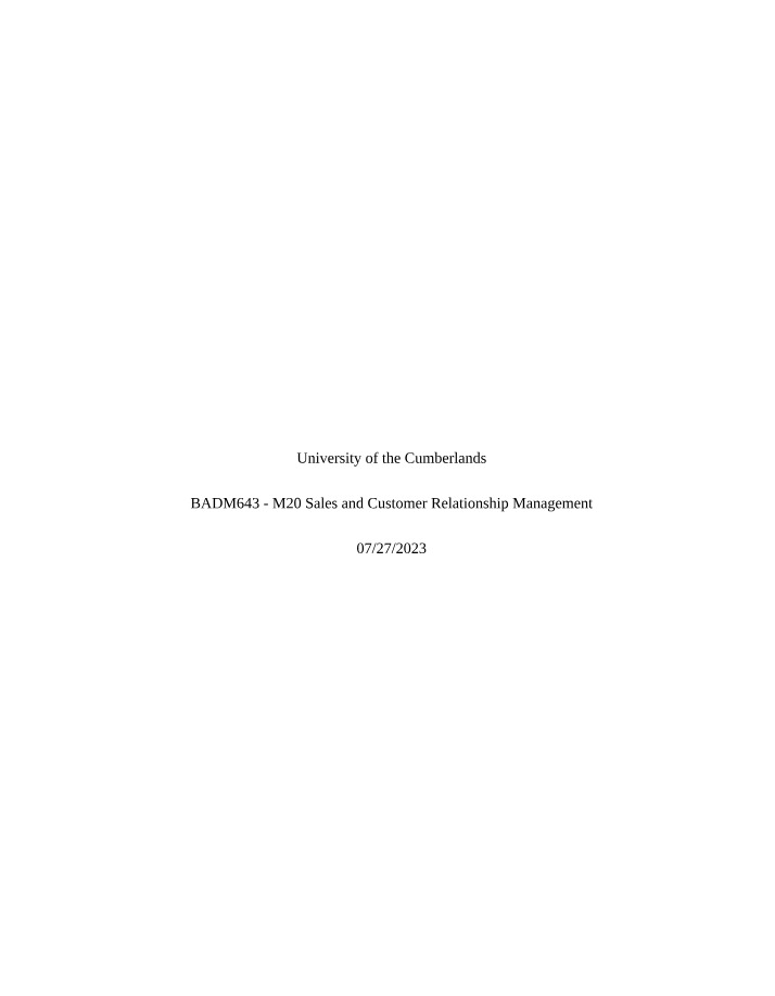 Case Study - Ethical Considerations in Sales Management
