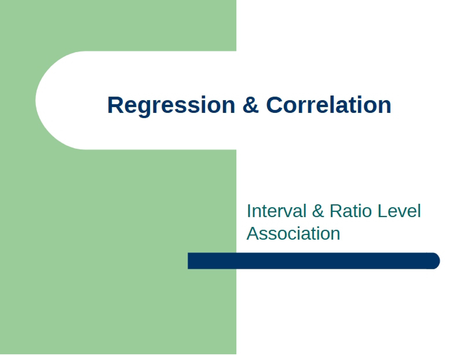 Correlation and Regression