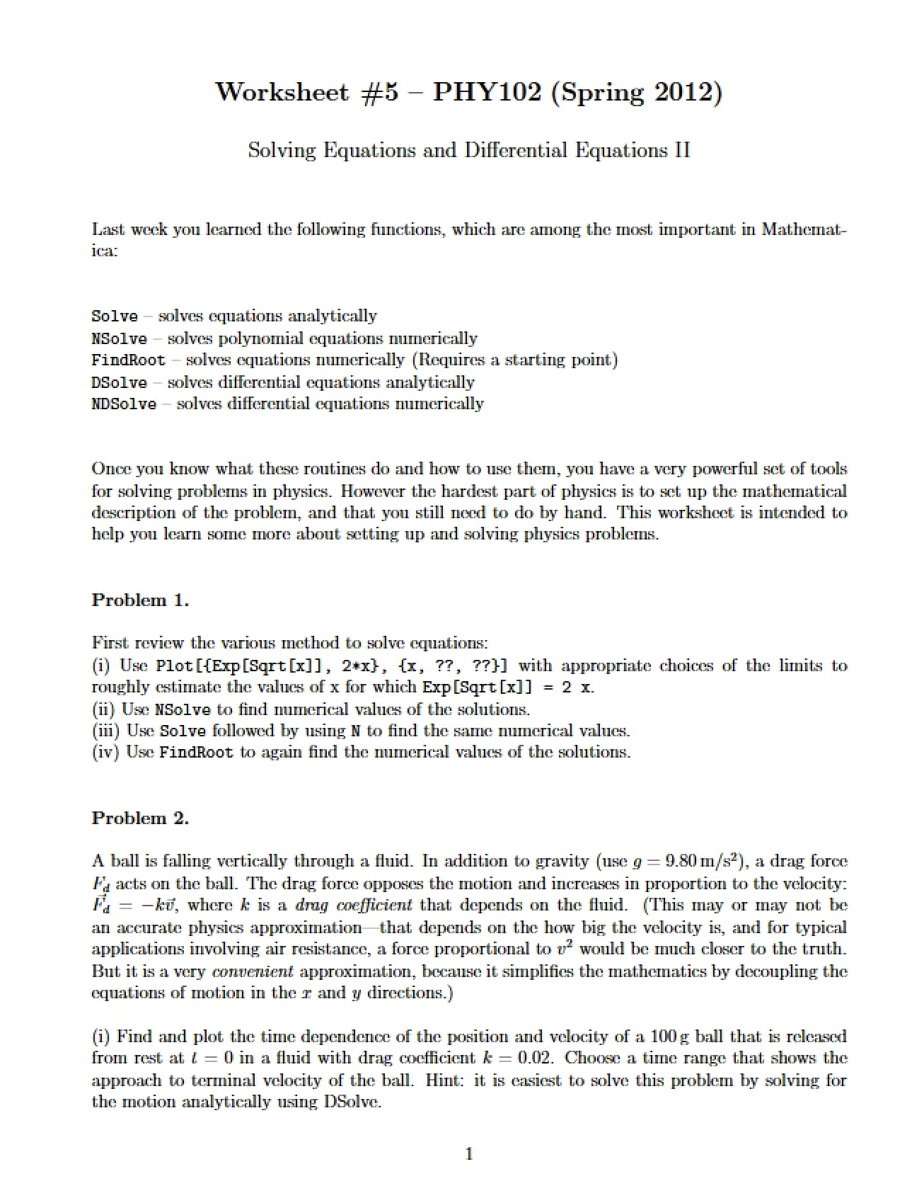 Worksheet 05