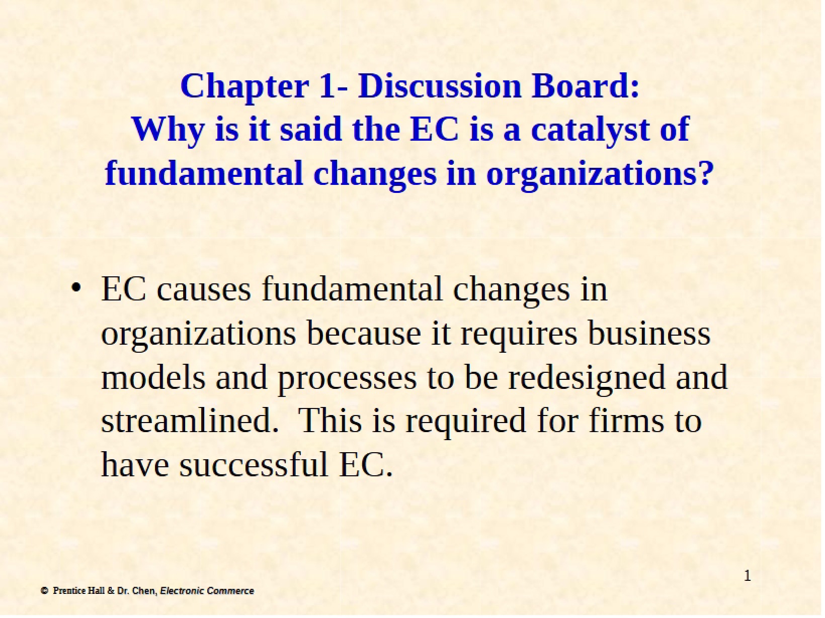 Discussion Board Chapter 1
