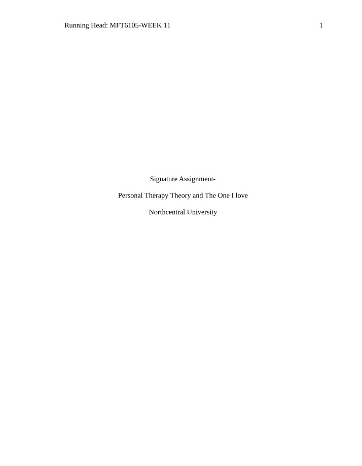 Insights on Personal Therapy Theory and Relationship Struggles