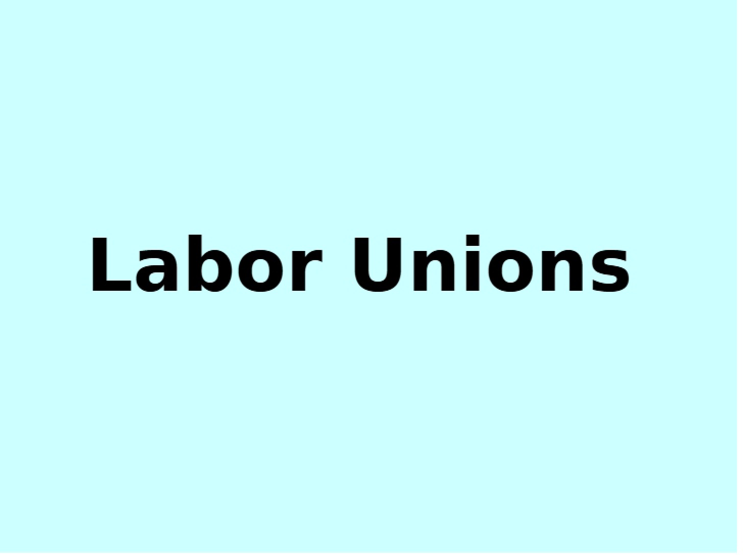 Unions in the Workforce