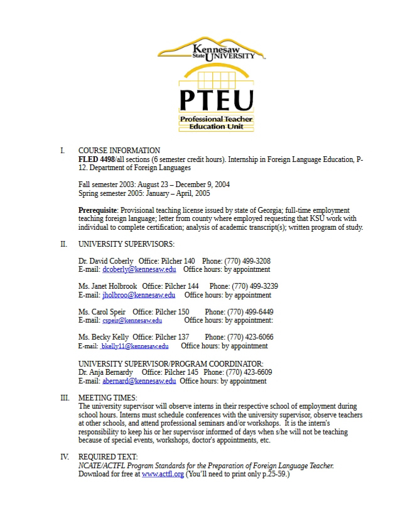 P-12 Foreign Language Internship Program Overview
