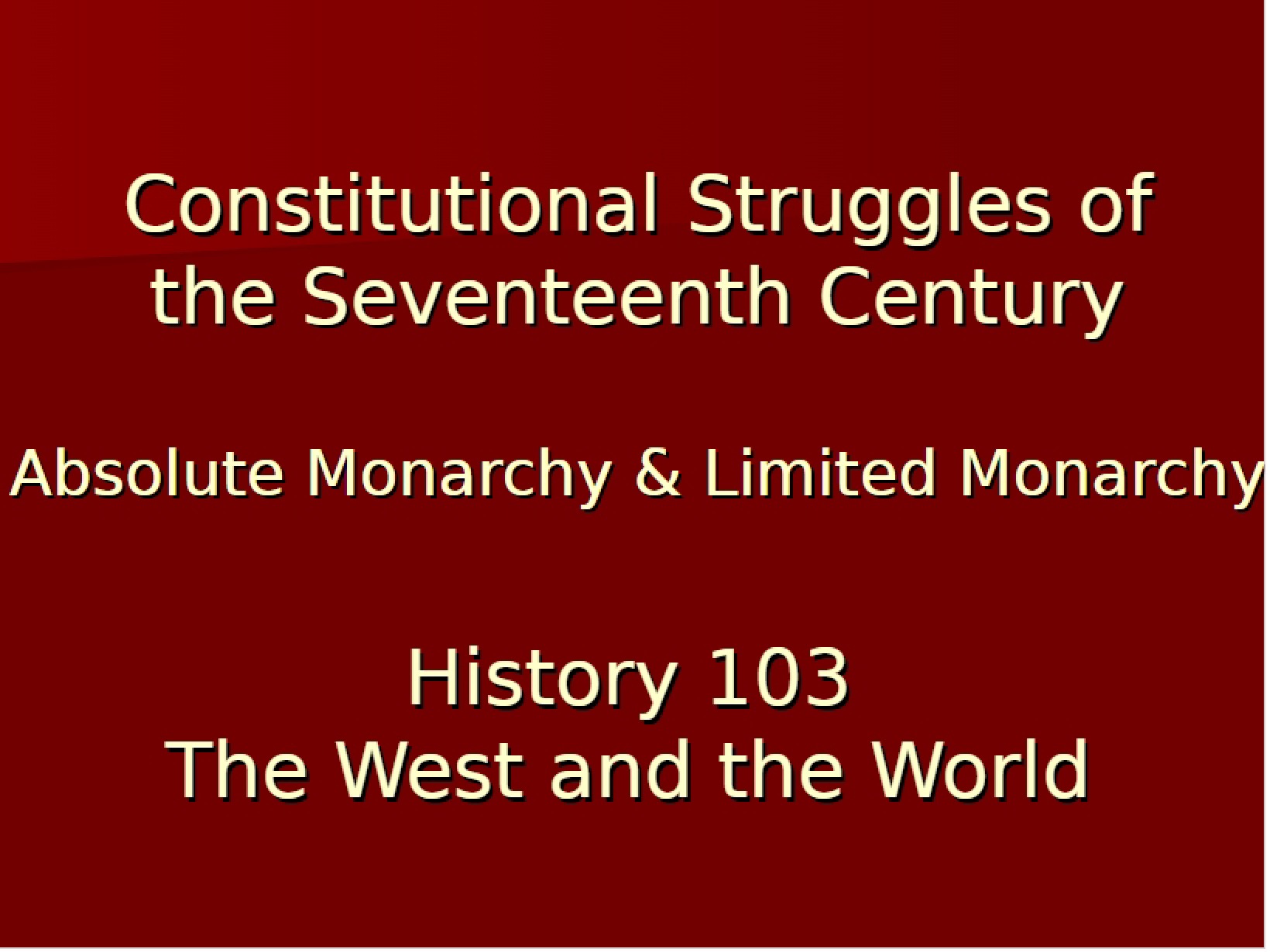 Struggles over the Constitution