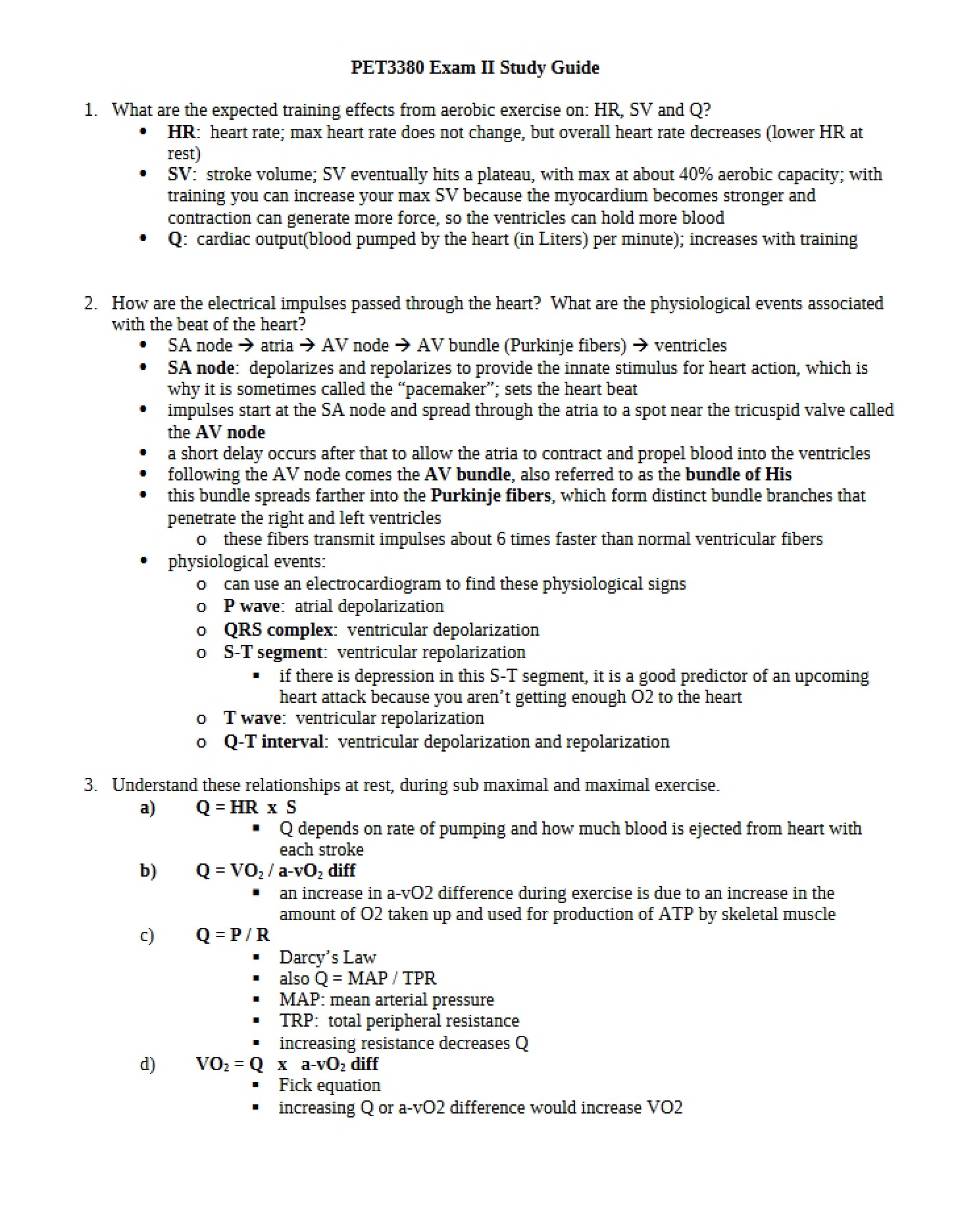 Guide for Exam II