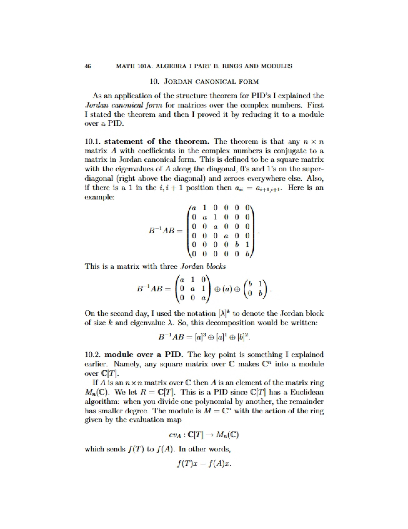 Rings and Modules Algebra I Part B