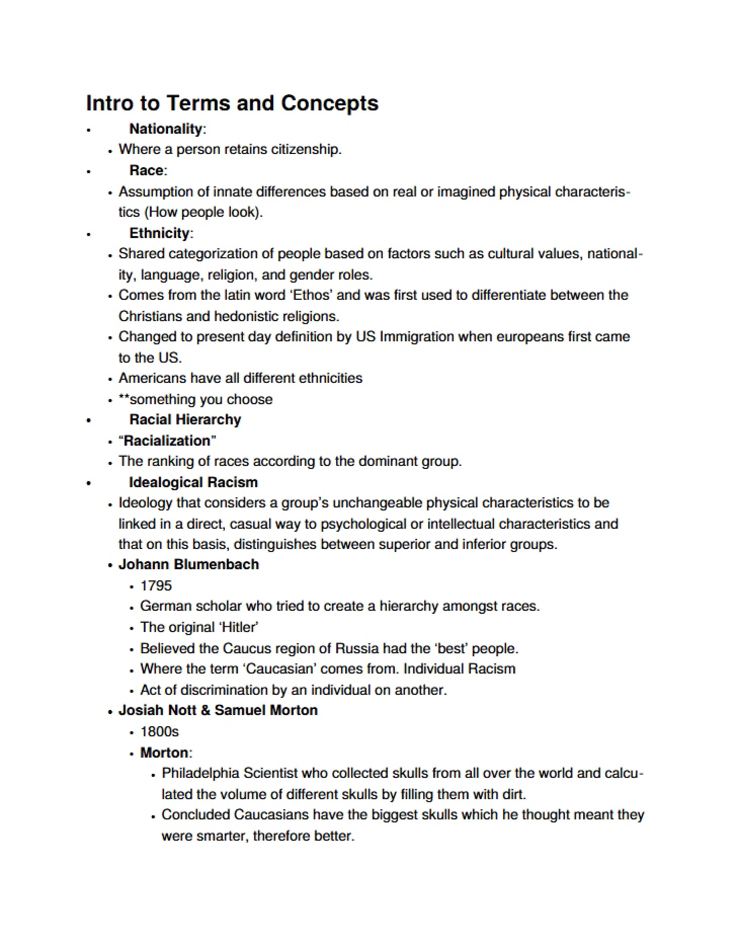 Terminology and Conceptual Overview