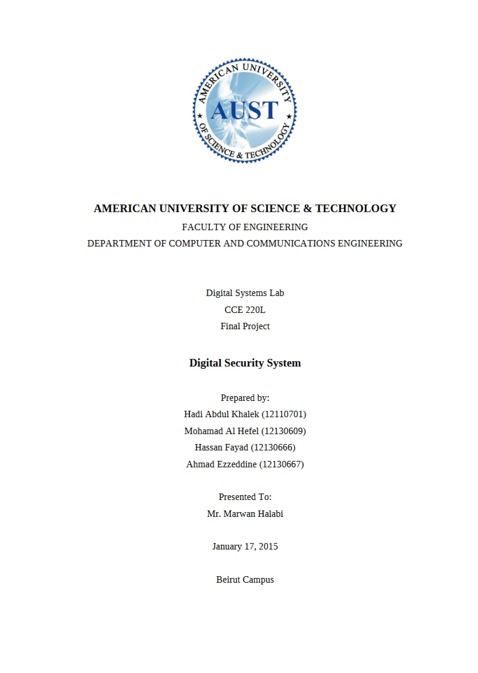 Security Systems (Digital)