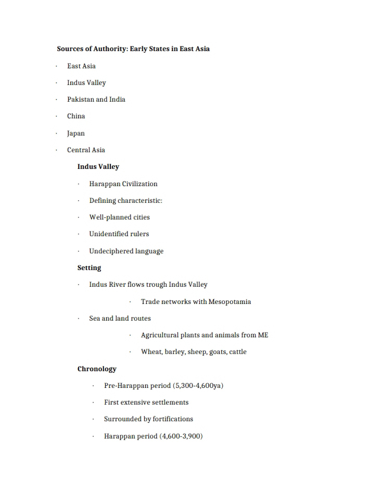 East Asian Early States Authority Sources