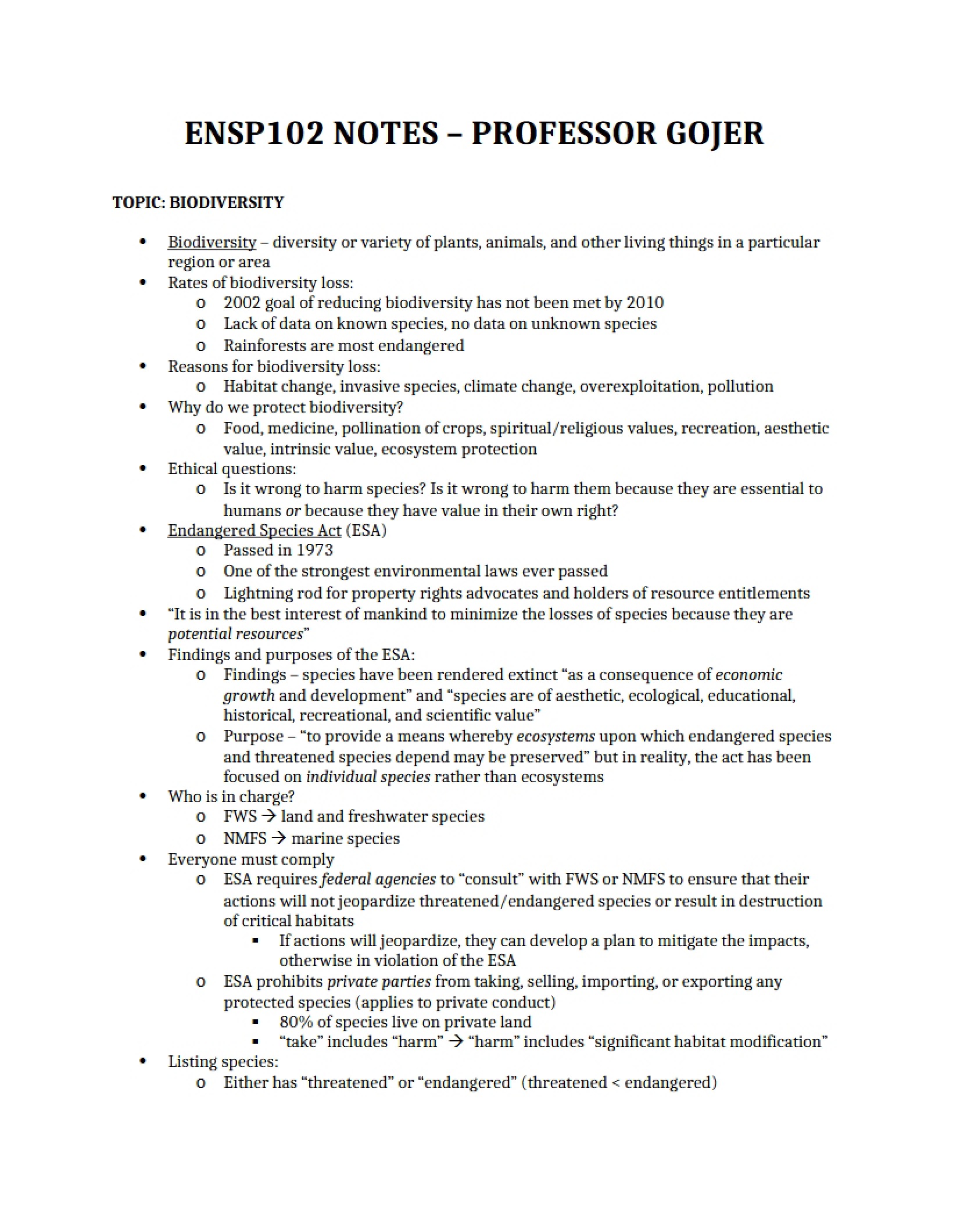 Biodiversity Concepts