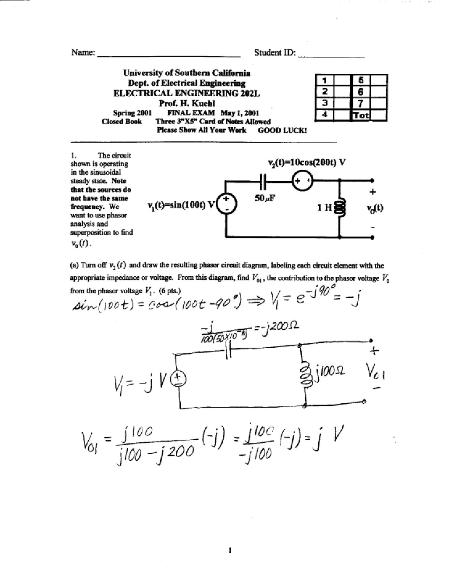 Spring 01 Final Exam (EE202)