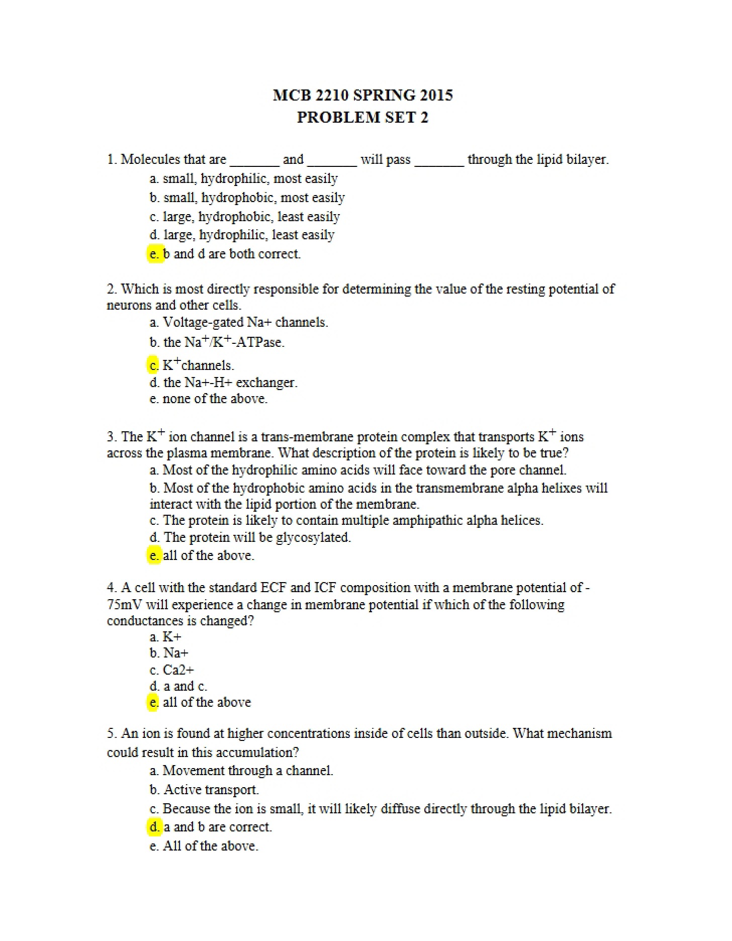 Set 2 Problems