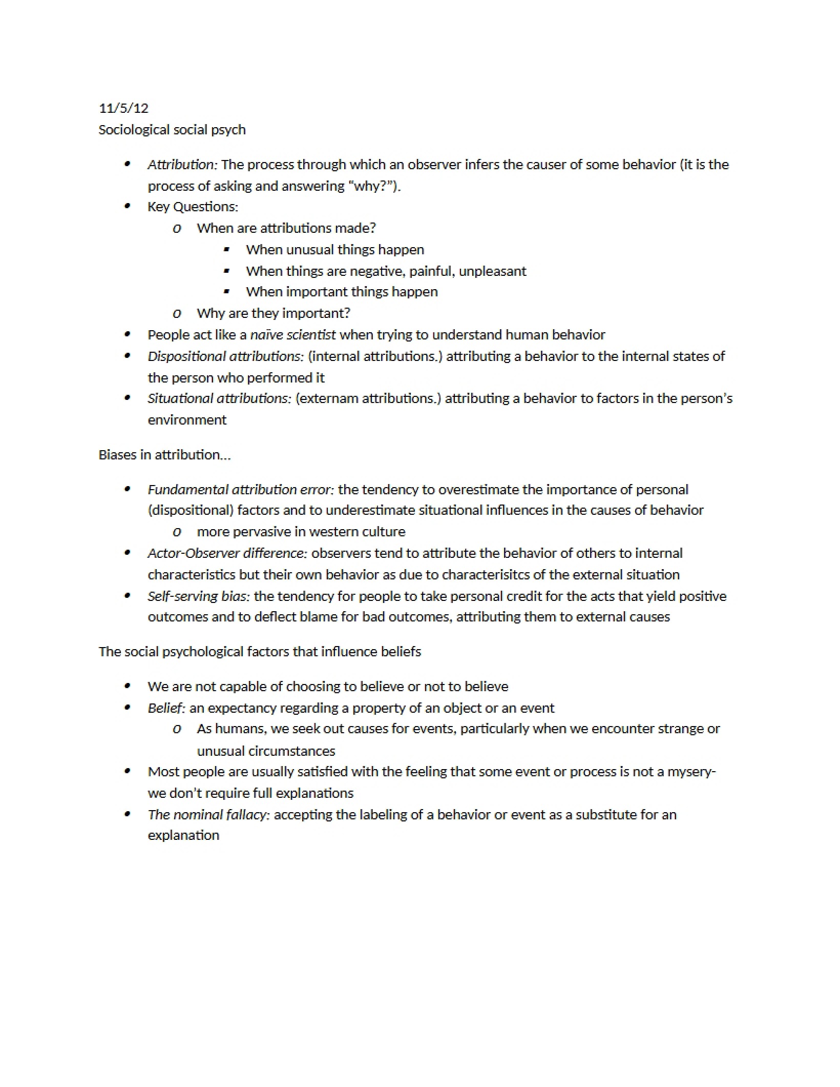 Course Lecture Notes
