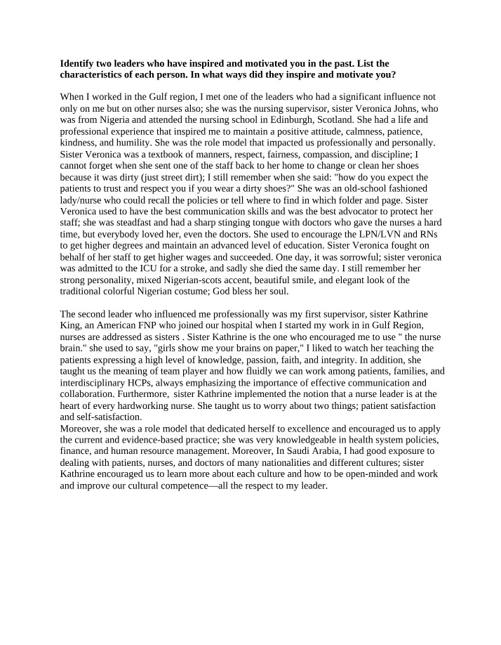 Nursing Notes - Leadership and Organizational Structure