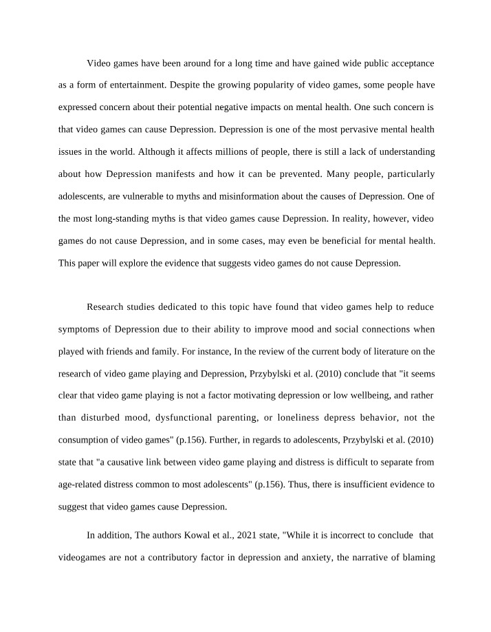 Do Video Games Cause Depression Evidence and Myths