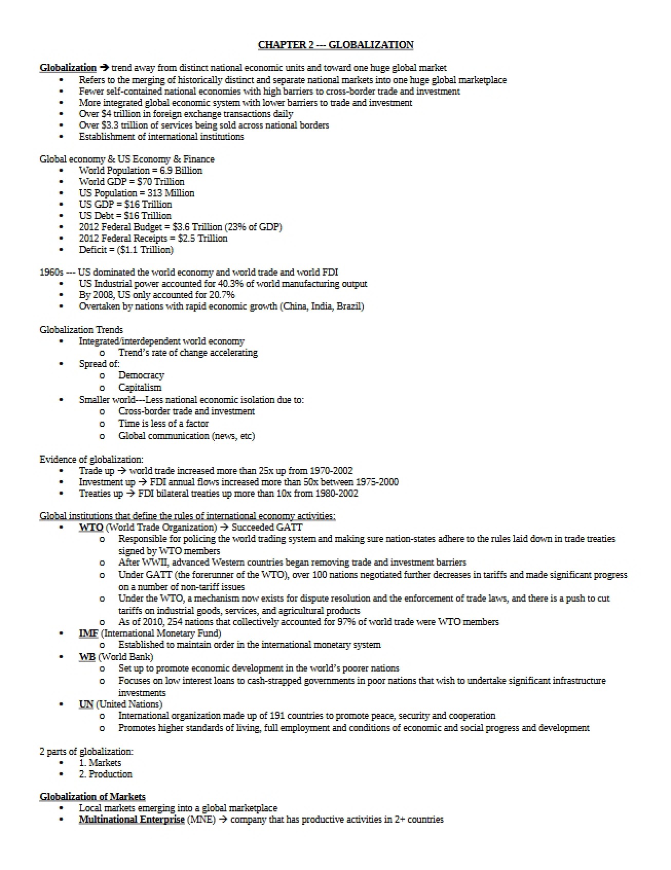 Chapter 2 Globalization