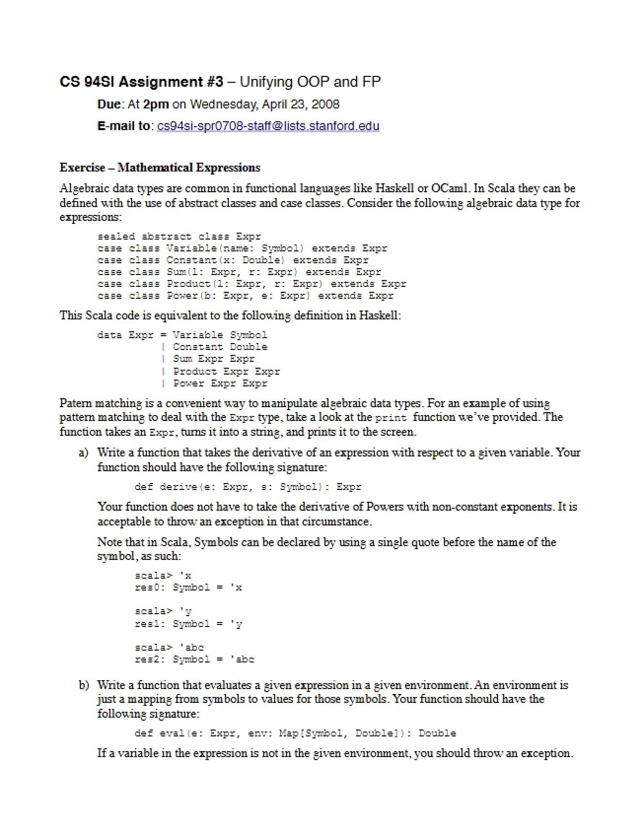 Third Assignment