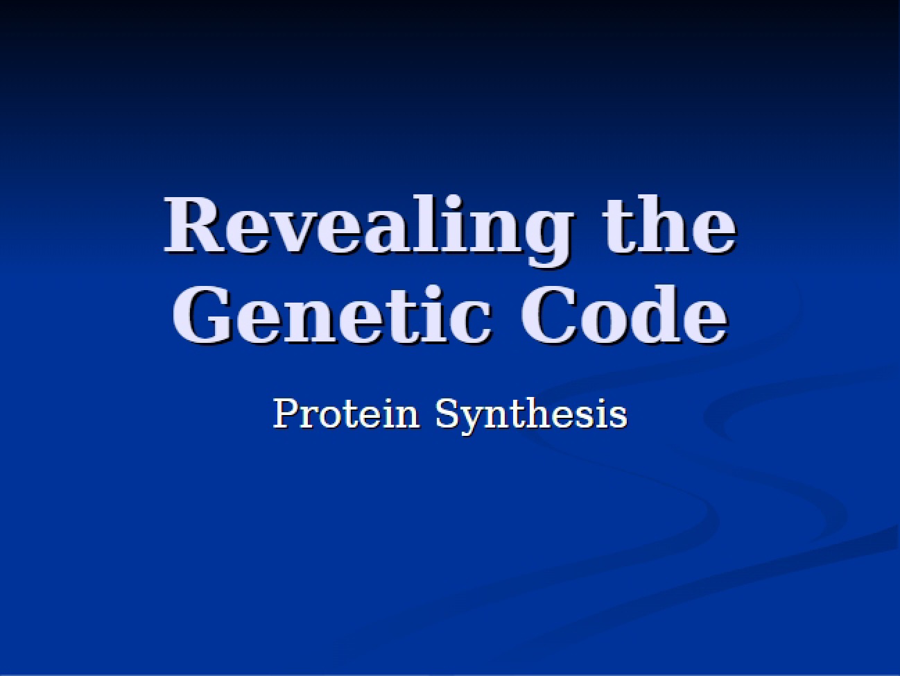 Genetic Code Revealed