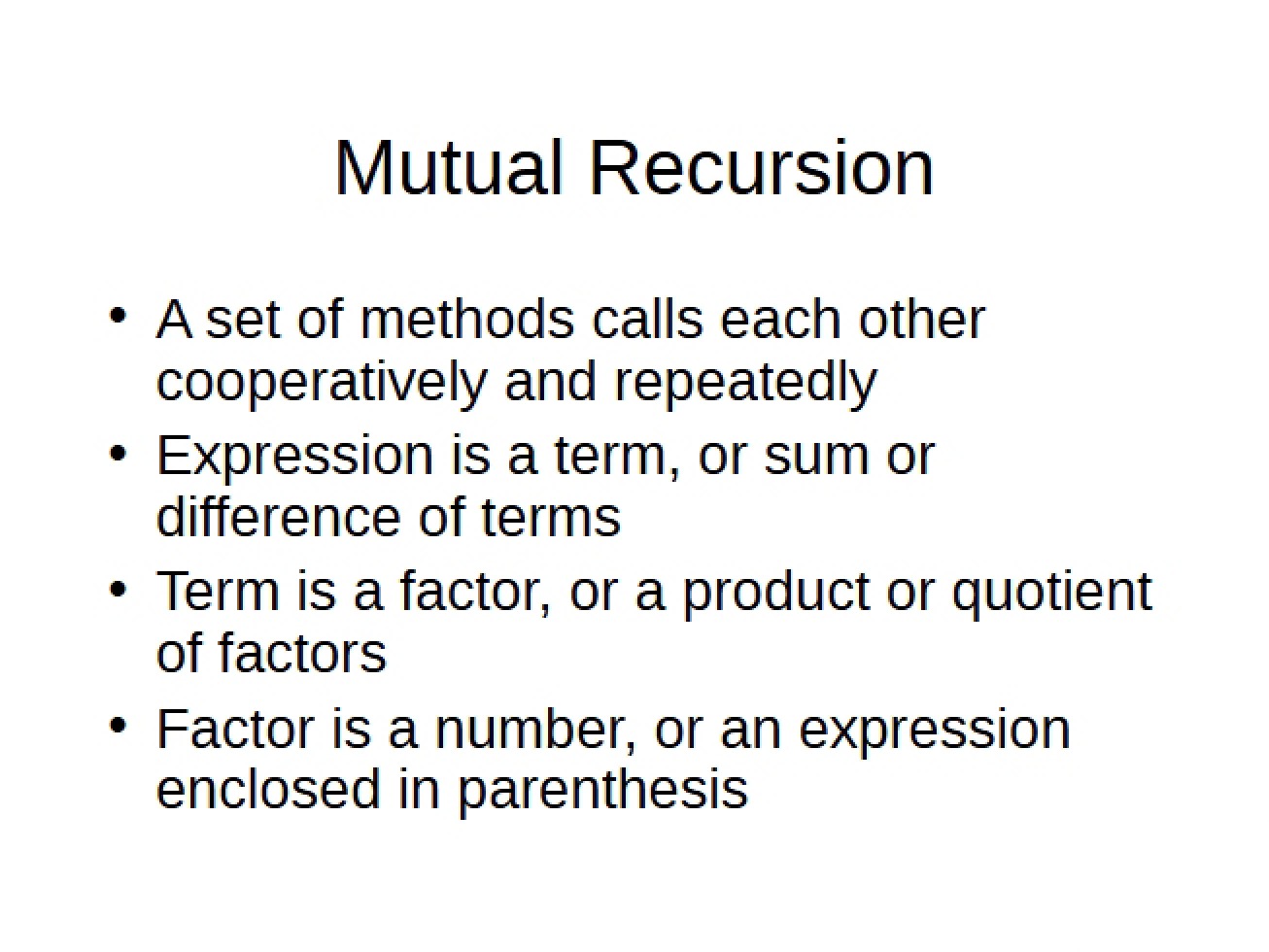 Introduction to Mutual Recursion
