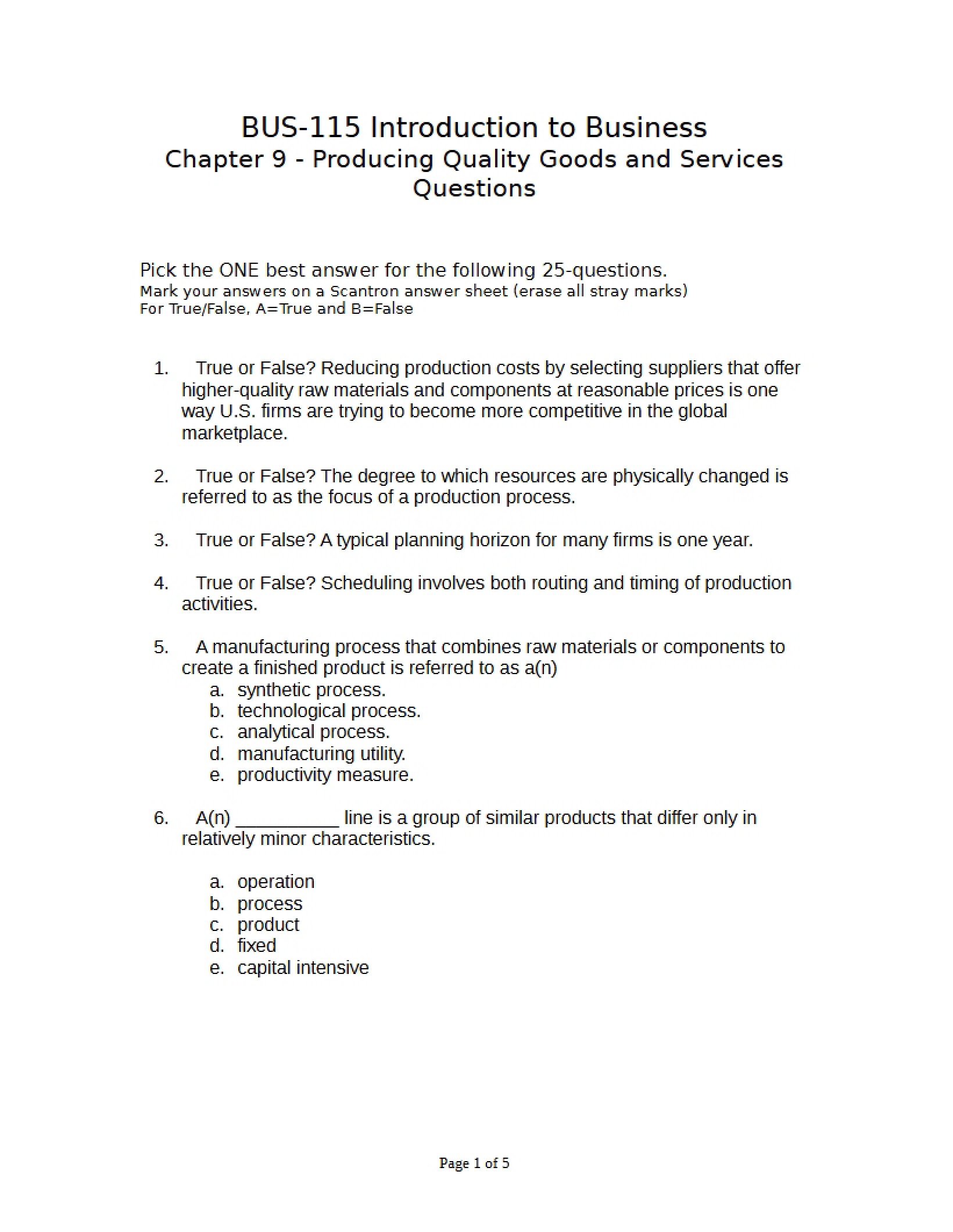 Chapter 9 Questions