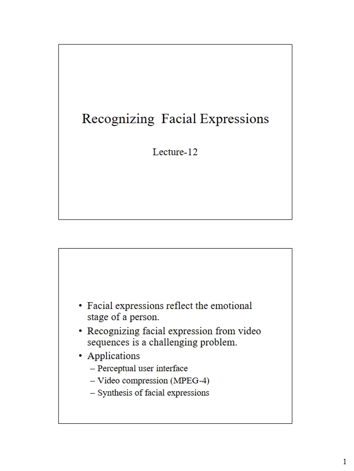 Facial Expression Recognition