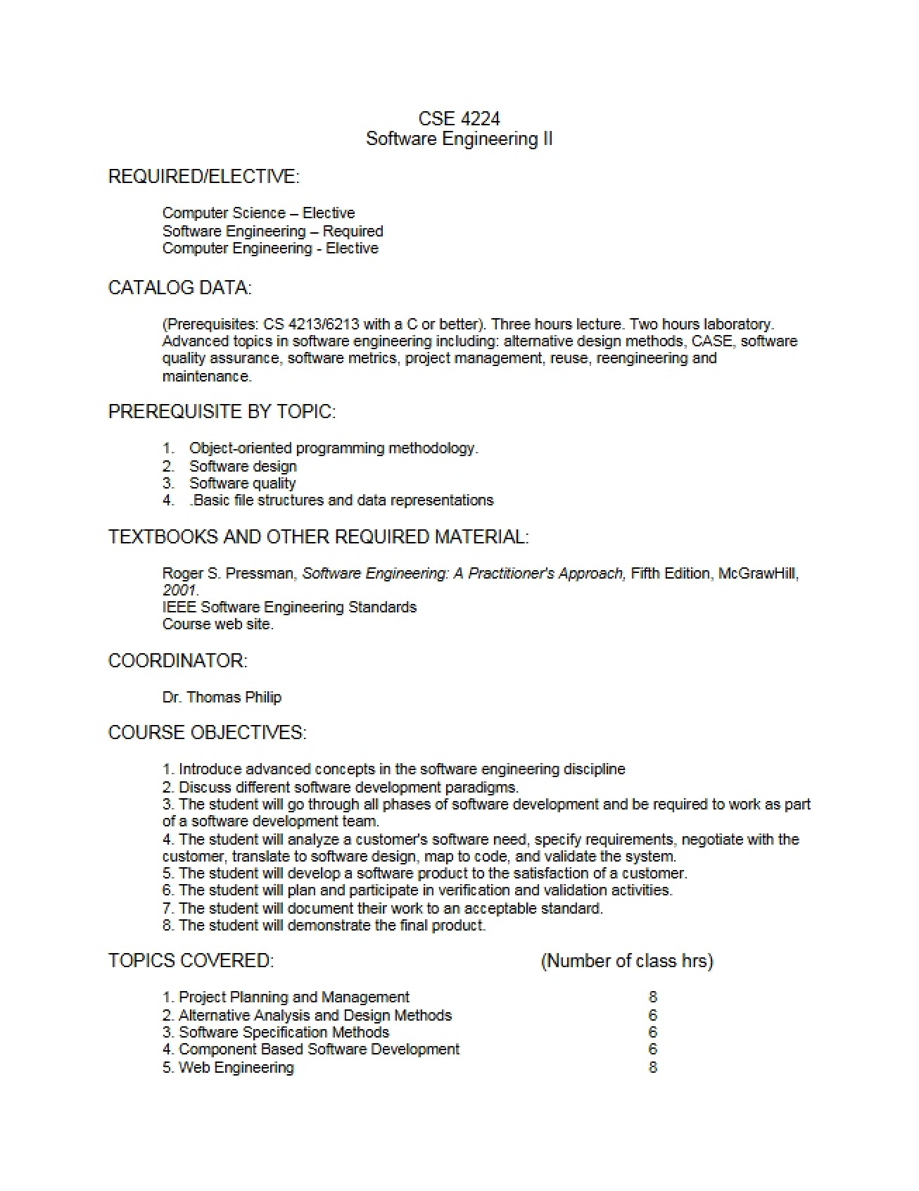 Software Engineering II
