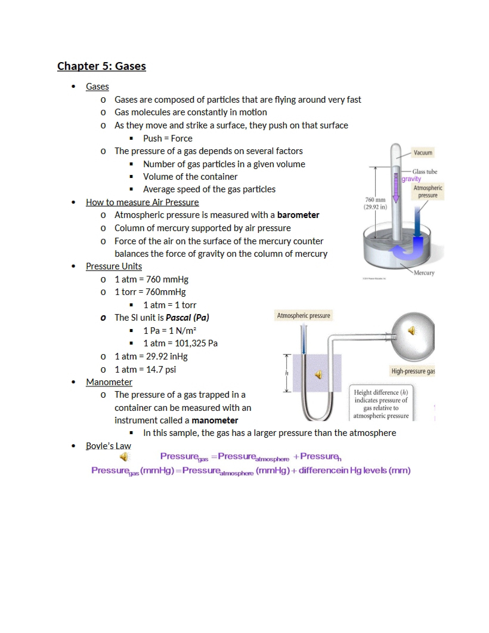 Gases Chapter Five