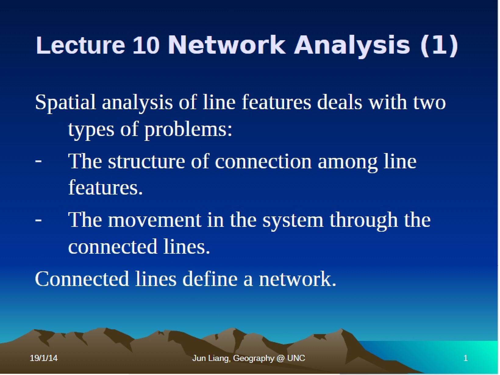 Network Analysis Lecture 10