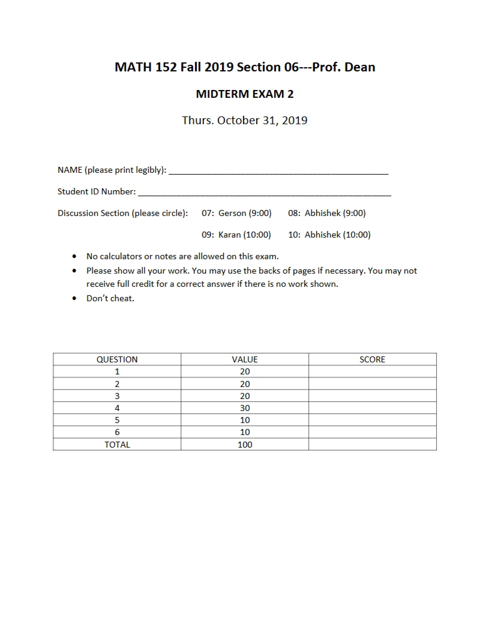 Exam 2 Midterm