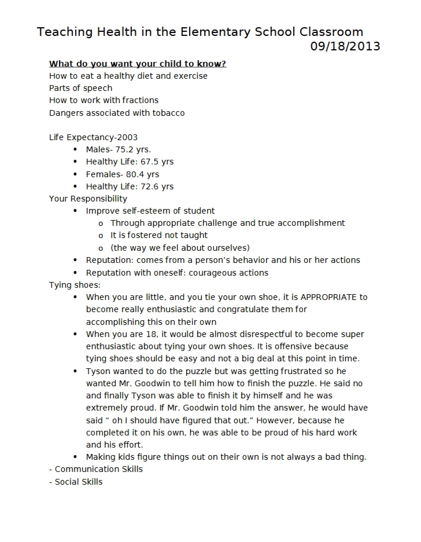 Lecture Reference Notes