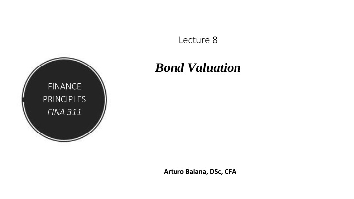 Finance Principles - Lecture 8
