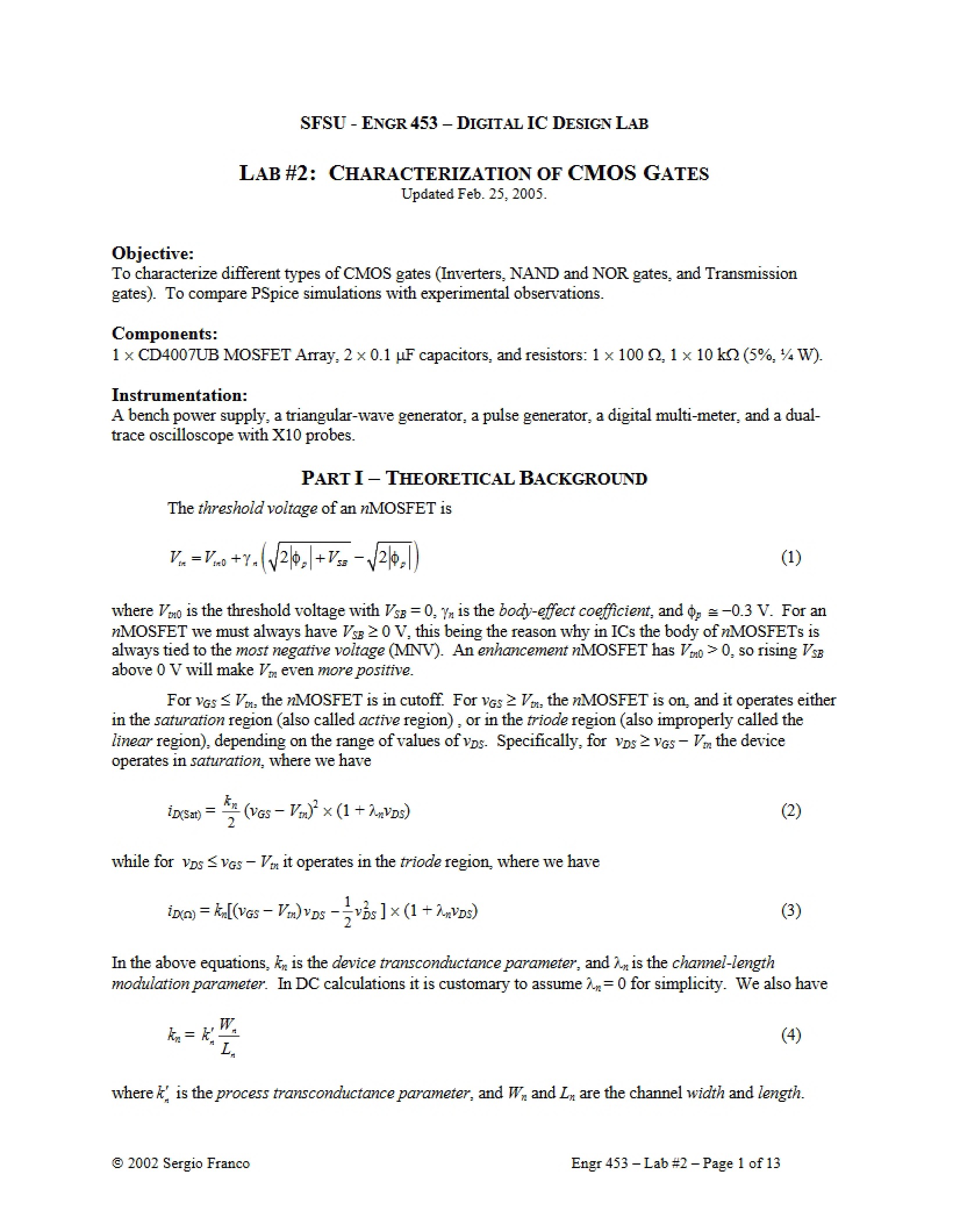 Second Laboratory Assignment