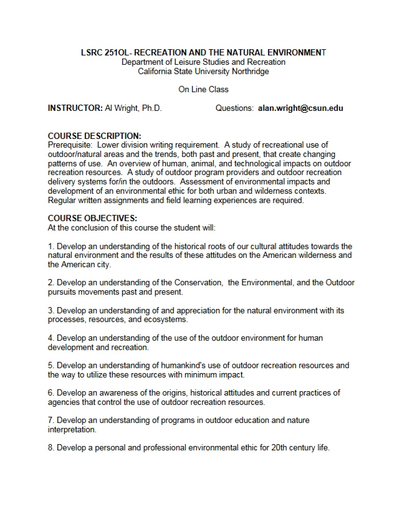 LSRC 251OL Syllabus A