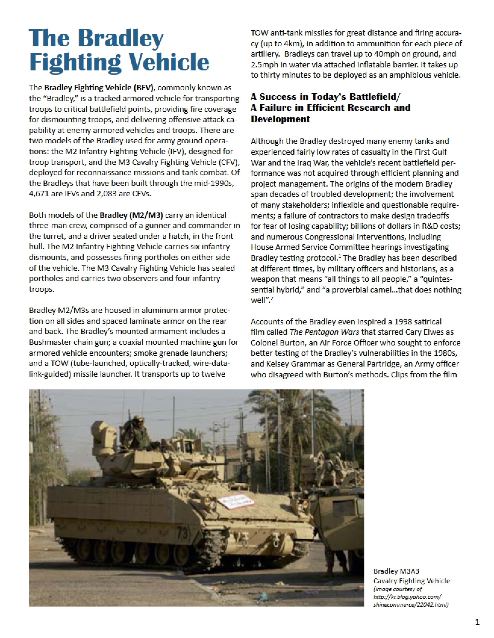 Fighting Vehicle Bradley