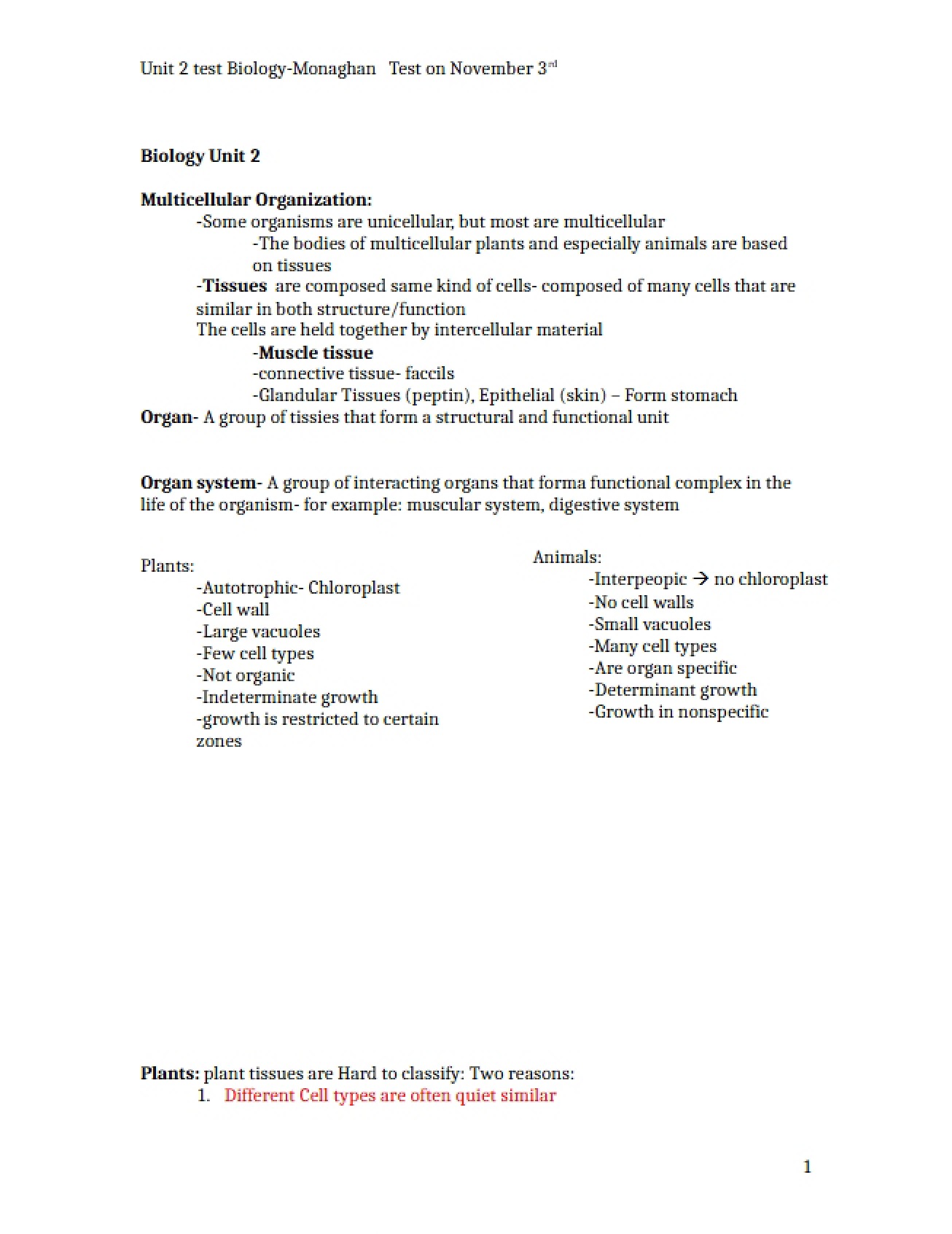 Exam Two Notes