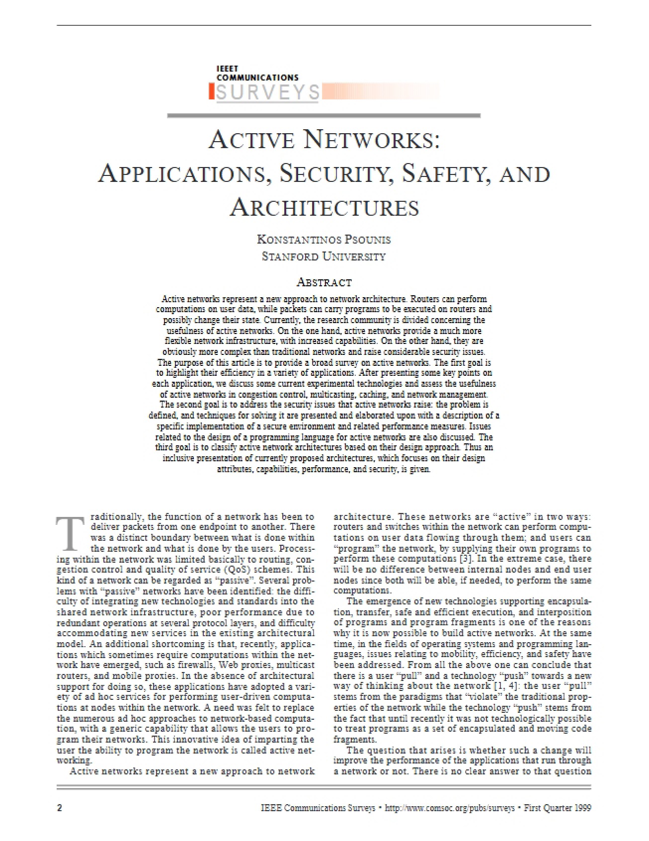 Safety, Security, Architectures, and Applications