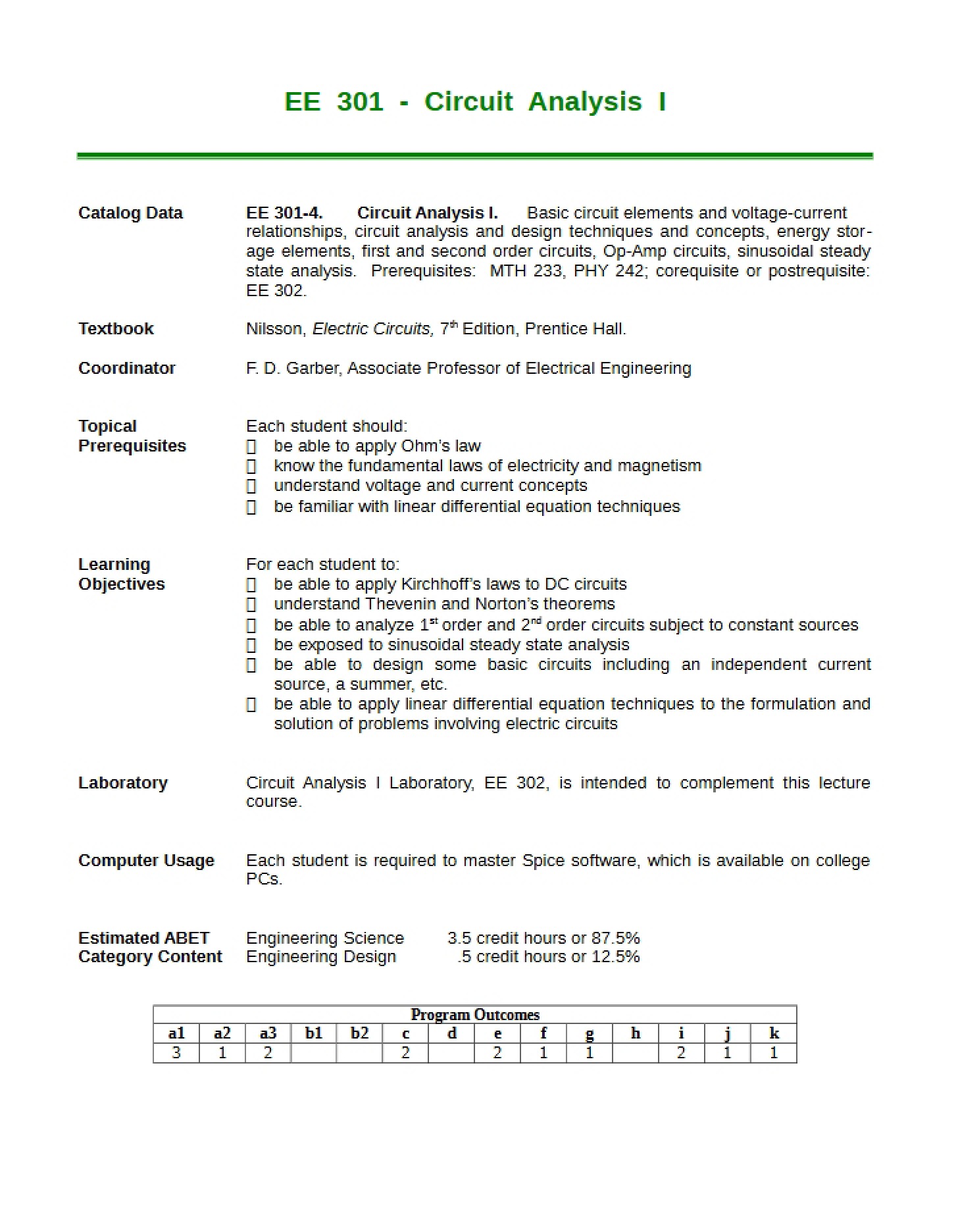 Course Structure
